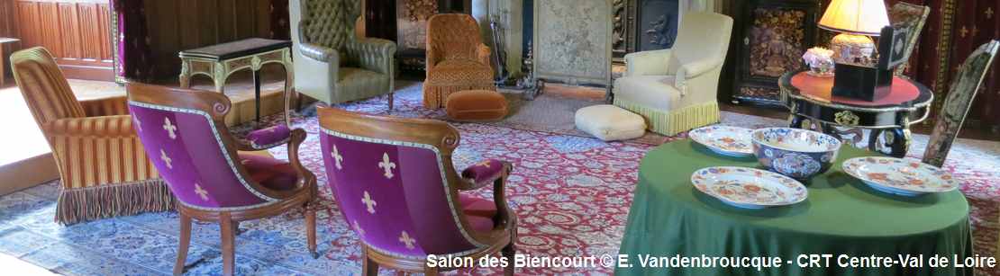 Salon des Biencourt au Château d'Azay-le-Rideau