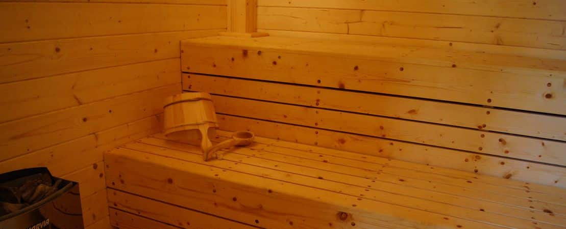 Image de l'intérieur d'un sauna
