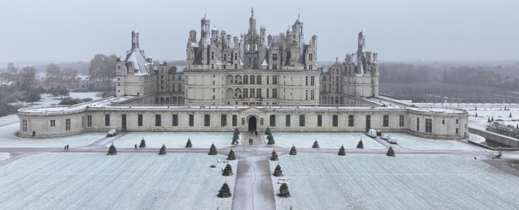 Chambord sous la neige